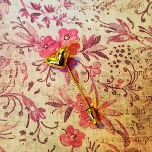 Monet Gold Heart Stick Pin